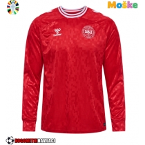 Moške Nogometnih dresov Danska Domači EP 2024 Dolgi rokavi